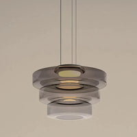 Lustre en Verre Superposé Minimaliste Élégant