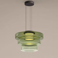 Lustre en Verre Superposé Minimaliste Élégant