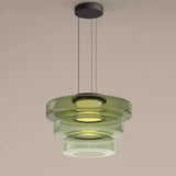 Lustre en Verre Superposé Minimaliste Élégant
